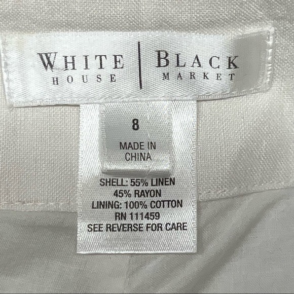 WHBM Linen Blend Cropped Pants 8 - Picture 4 of 5